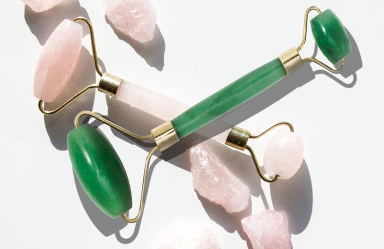 rouleau de jade et quartz rose